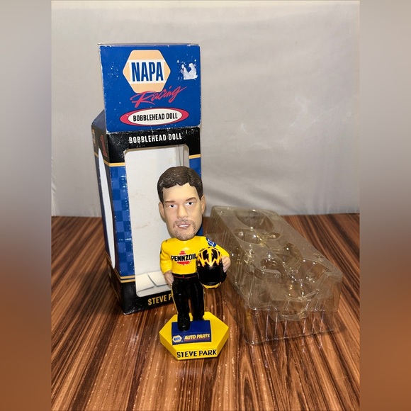 Steve Park Bobblehead Doll NAPA Racing Pennzoil NASCAR NIB Bobble Head NEW - Picture 1 of 9